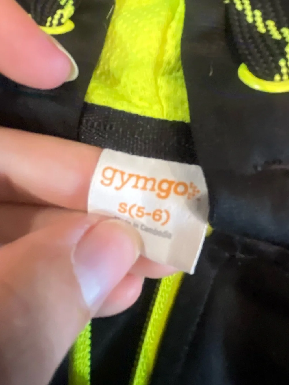 Gymboree Gymgo Kids Black Hoodie with Neon Yellow Accents